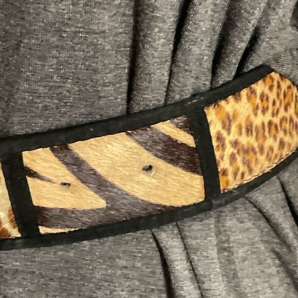 Vintage Cowhide Animal Print Belt main image 8